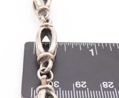 925 Sterling Silver Vintage Bracelet Open Cutout Bead Design  BT11020
