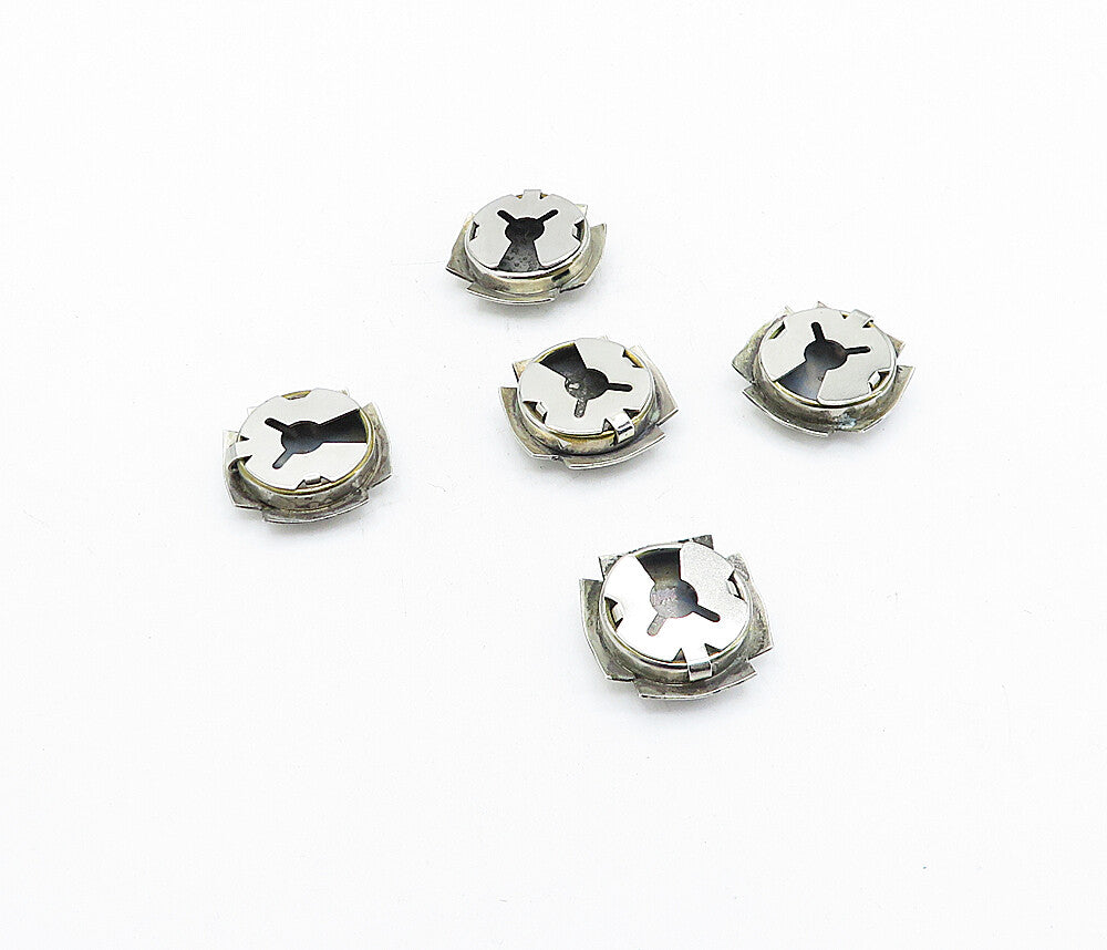 NAVAJO 925 Sterling Silver  Vintage 5 Pcs Floral Etched Button Covers  TR1179