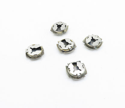 NAVAJO 925 Sterling Silver  Vintage 5 Pcs Floral Etched Button Covers  TR1179