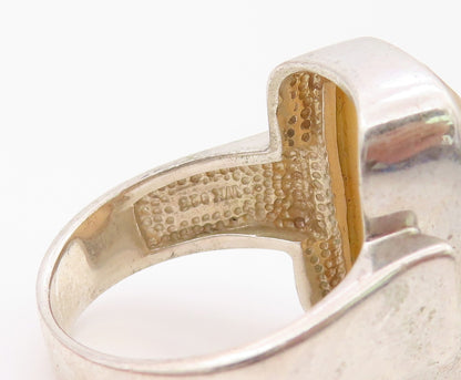 925 Sterling Silver Vintage Ring WHITNEY KELLY Mother Of Pearl  Sz 8  RG36395