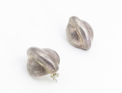 AIRESS 925 Sterling Silver  Vintage Dark Tone Hollow Dome Drop Earrings EG2946