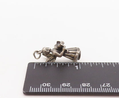 925 Sterling Silver Vintage Pendant HAYWARD April Fairy Angel Charm  PT23637