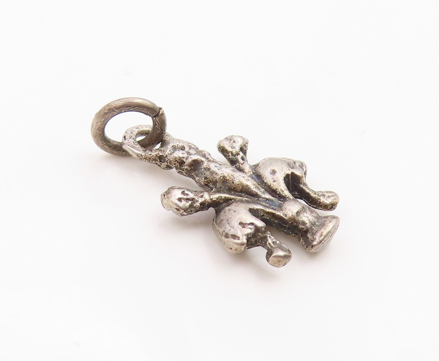 925 Sterling Silver Vintage Petite Etched Detail Drop Pendant  PT17747