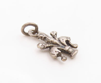 925 Sterling Silver Vintage Petite Etched Detail Drop Pendant  PT17747
