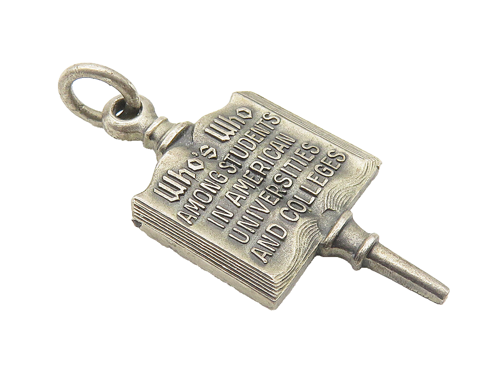 925 Sterling Silver  Vintage Oxidized American University Pendant  PT8352