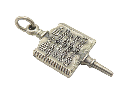 925 Sterling Silver  Vintage Oxidized American University Pendant  PT8352