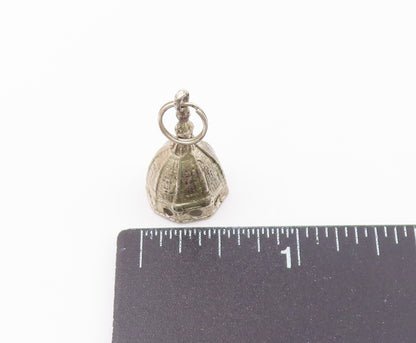 925 Sterling Silver  Vintage Shiny Dome Drop Pendant  PT19372