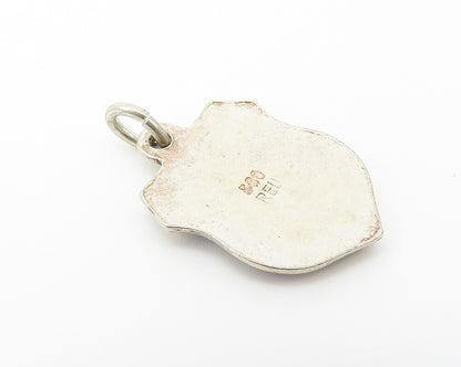 925 Sterling Silver  Vintage Enamel Coated Ludwigsburg Germany Pendant  PT8511