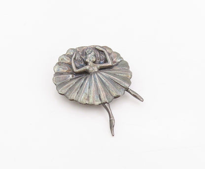 925 Sterling Silver Vintage Brooch MARGOT DE TAXCO Ballerina Dancer Pin  BP12072