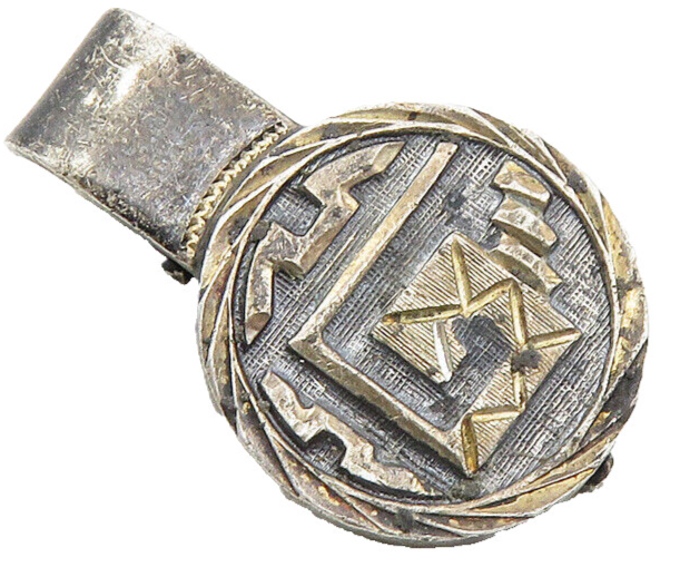 MEXICO 925 Sterling Silver  Vintage Oxidized Etched Design Tie Clip  TR1741