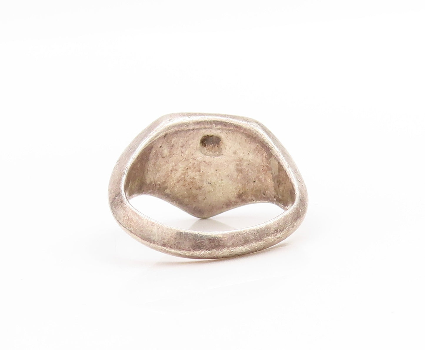 925 Sterling Silver Vintage Ring Superhero S Shield Symbol Band  Sz 7.5  RG34049