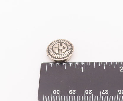 925 Sterling Silver Vintage Button Cover NAVAJO Solid Happy Sun Etched  TR3699
