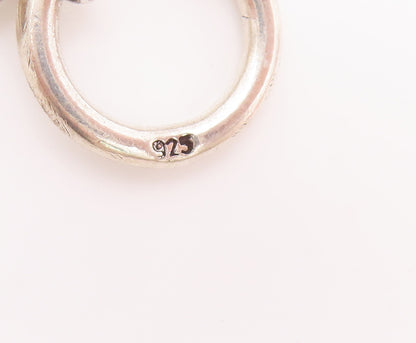 925 Sterling Silver Vintage Bracelet Solid Multi Rings Stack Linked  BT10420