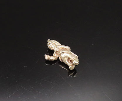 925 Sterling Silver  Vintage Man With Hand Behind Back Charm Pendant  PT21203