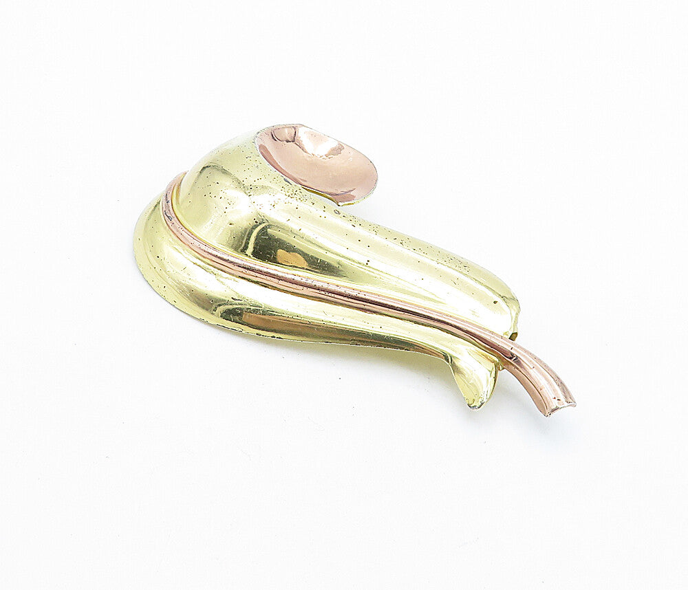 MONET 925 Sterling Silver  Vintage Shiny Two Tone Swirl Brooch Pin  BP2665