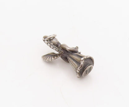 925 Sterling Silver Vintage Pendant HAYWARD April Fairy Angel Charm  PT23637