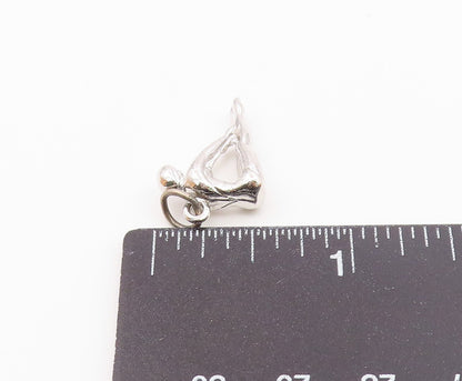 925 Sterling Silver  Vintage Petite Shiny Gymnast Sports Motif Pendant PT17833