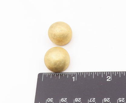 925 Sterling Silver Vintage Earrings Gold Plated Classic Textured Sphere EG13885