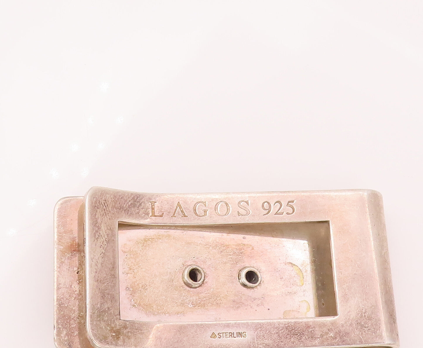 LAGOS CAVIAR 925 Silver  Vintage Brutalist & Swirly Heart Tie Pin  TR3483