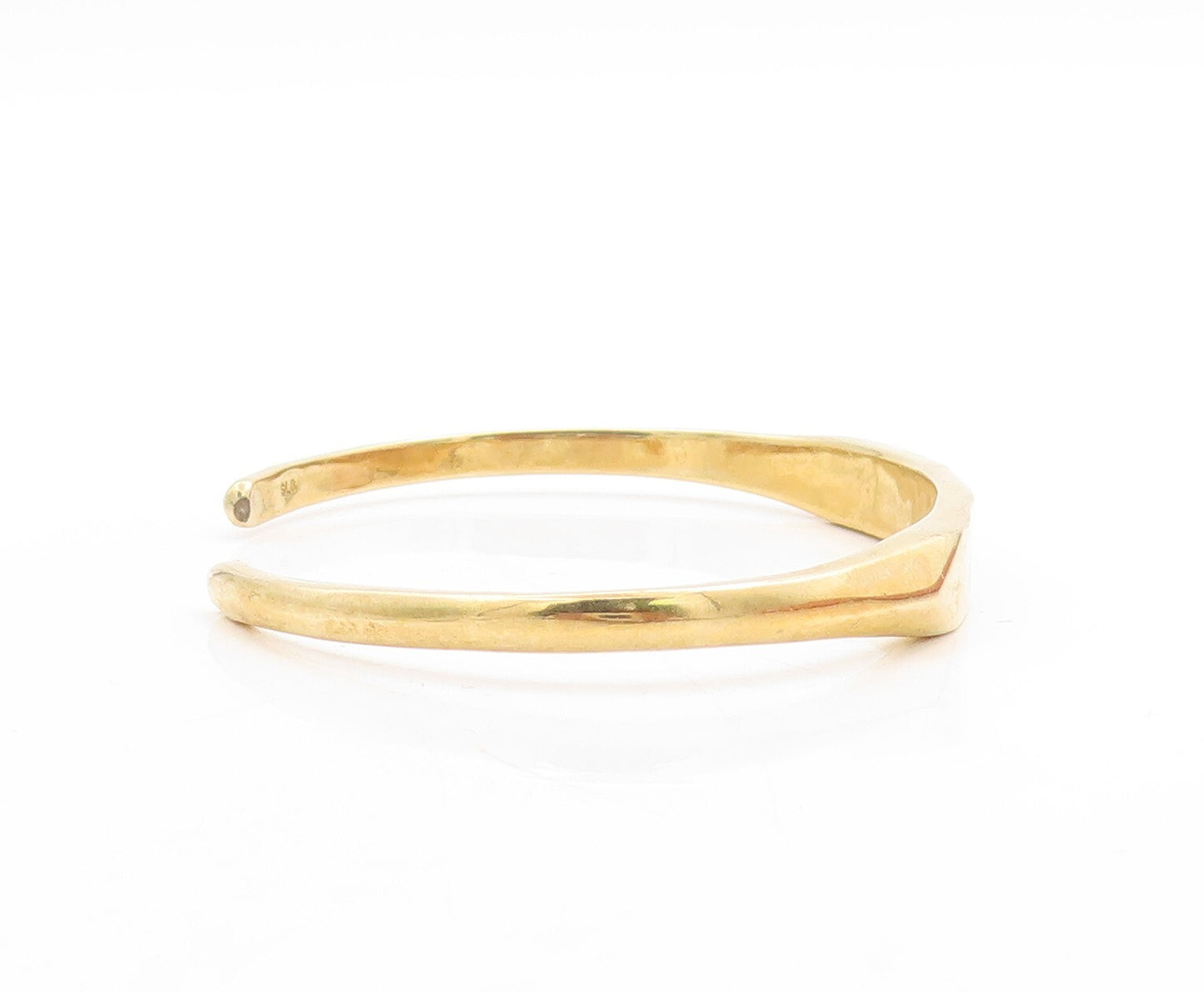 925 Sterling Silver Vintage Bracelet Gold Plated Designer Etched Cuff  BT10948
