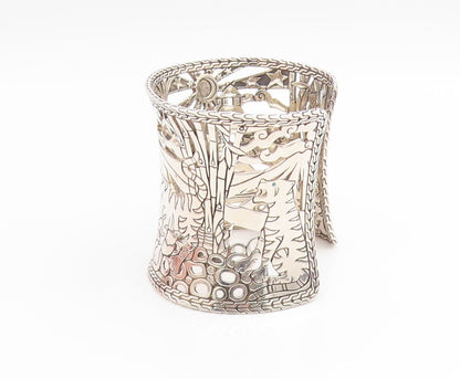 925 Sterling Silver Vintage Bracelet JOHN HARDY Large Macan Rare BT11910