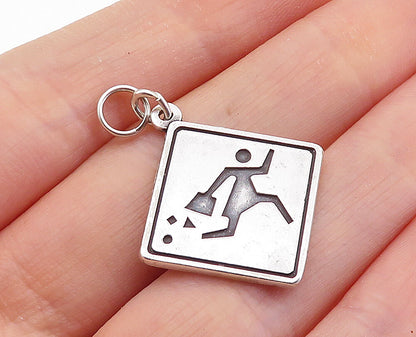 925 Sterling Silver  Stampin' Up Convention 2005 Oxidized Drop Pendant  PT4034
