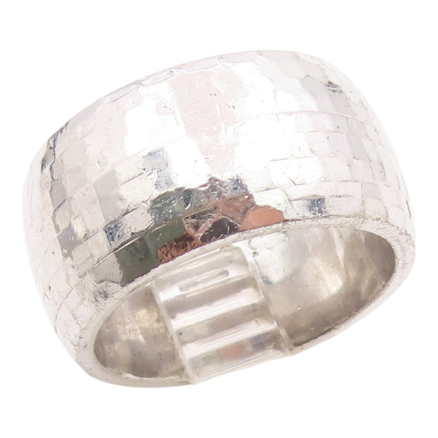 925 Sterling Silver Vintage Ring Minimalist Solid Cigar Band  Sz 7  RG35590