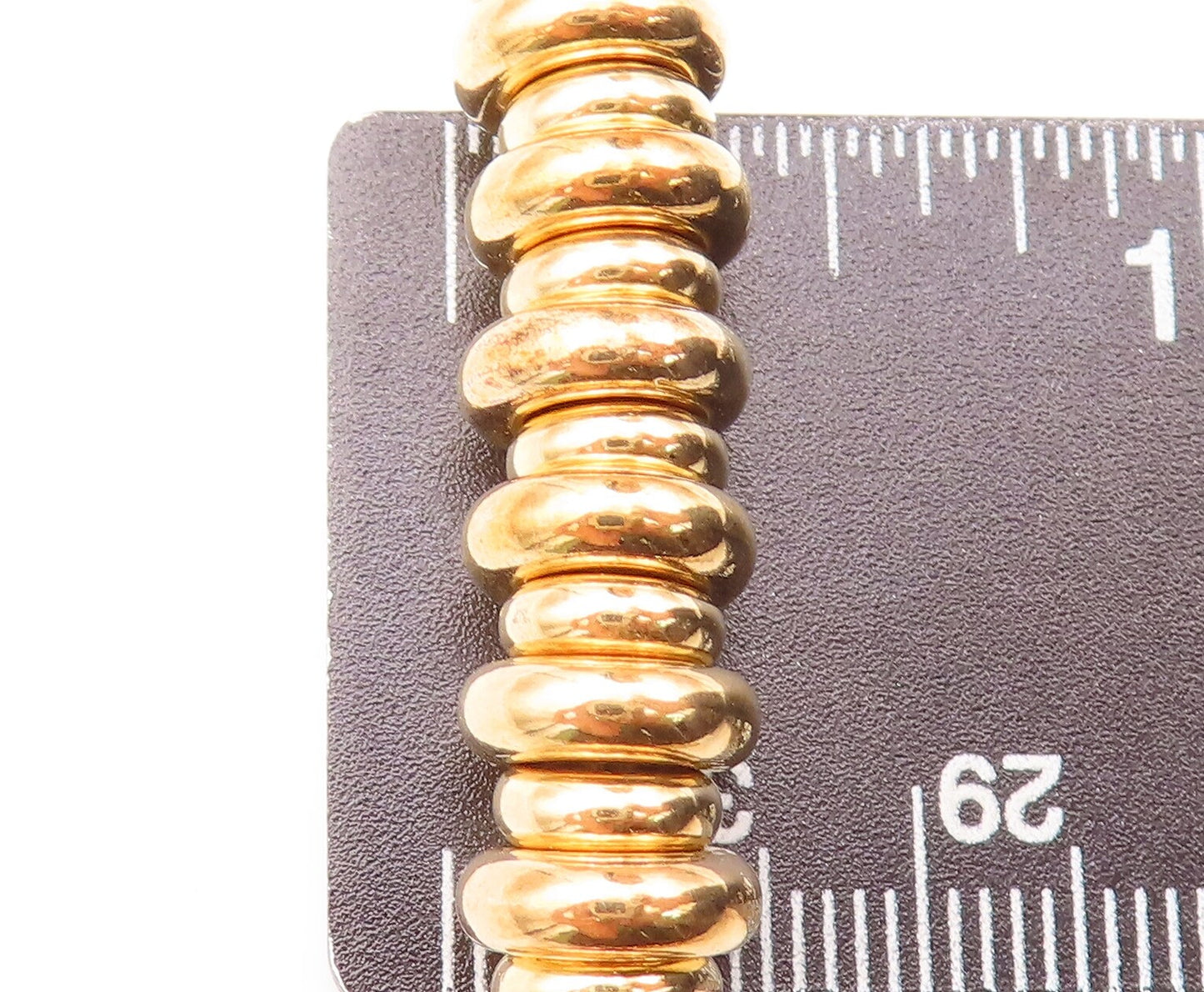925 Sterling Silver Vintage Necklace Gold Plated Rings Stacked Pearl  NE4268