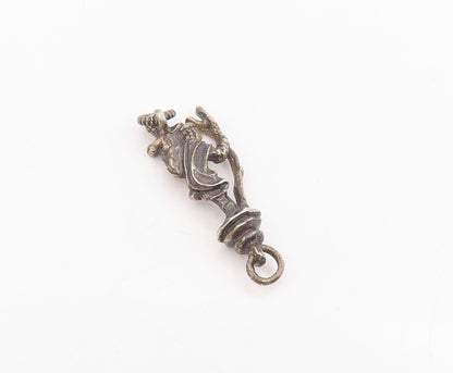 925 Sterling Silver Vintage Pendant St. Christopher & Infant Jesus Charm PT25772