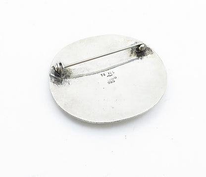 MEXICO 925 Sterling Silver  Vintage Two Tone Globe Unity Brooch Pin  BP2746