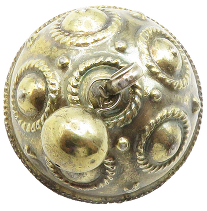 925 Sterling Silver  Vintage Rope Twist Pattern Round Dome Brooch Pin  BP4573