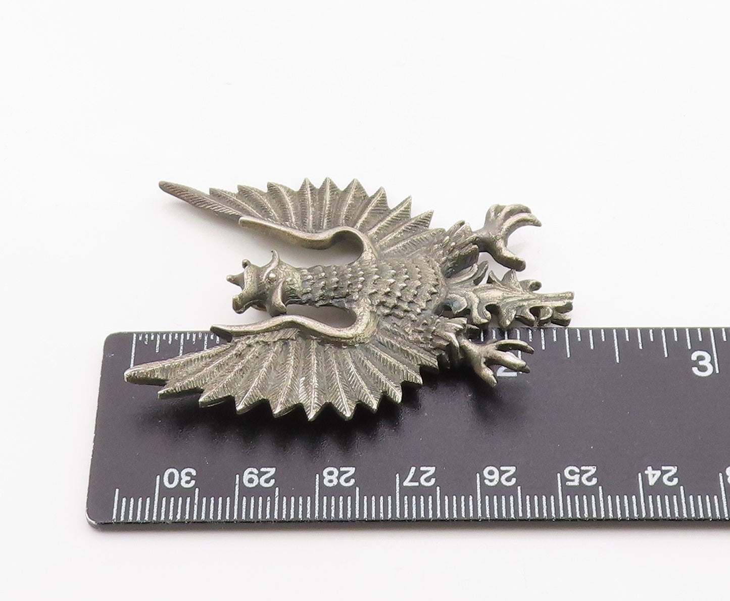 925 Sterling Silver Vintage Pendant POLAND Royal Crowned Eagle Emblem  PT26322