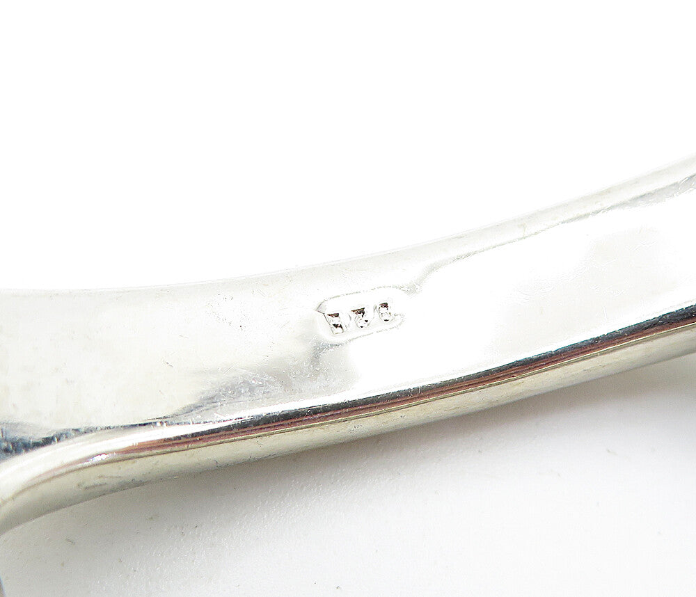 925 Sterling Silver  Vintage Crystal Encrusted Large Chain Bracelet  BT1797