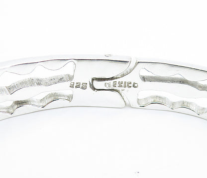 MEXICO 925 Sterling Silver  Vintage Shiny Bar Hinge Link Chain Bracelet BT2936