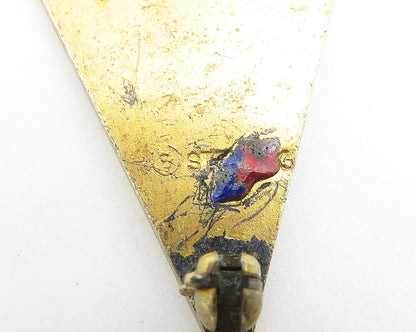 925 Sterling Silver  Vintage Englewood Hospital Volunteer Brooch Pin  BP4199