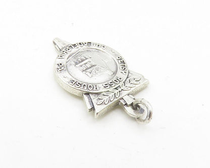 925 Sterling Silver  Vintage Petite Shiny Betsy Rose House Pendant  PT7955