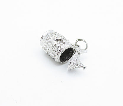 925 Sterling Silver  Vintage Petite Shiny Tankard Drinking Cup Pendant  PT4248