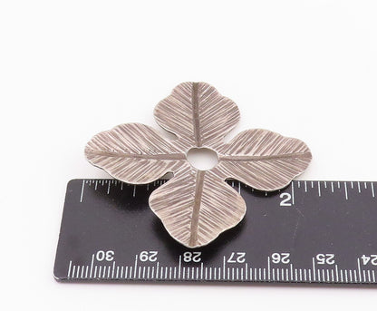 925 Sterling Silver Vintage Pendant Classic Etched Spring Blossom Petal  PT26014