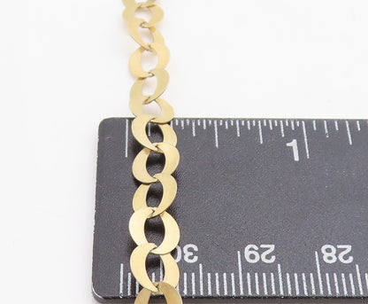 925 Sterling Silver  Shiny Gold Plated Petite Round Link Chain Necklace NE1746