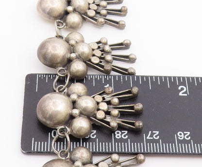 925 Sterling Silver Vintage Necklace TAXCO Doll Motif Statement Chain  NE4886