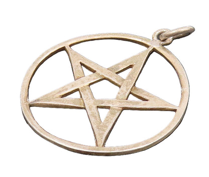 925 Sterling Silver  Vintage Masonic Star Incircle Cutout Pendant  PT22095