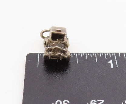 925 Sterling Silver Vintage Pendant Miniature Classic Car Charm Moves  PT26156