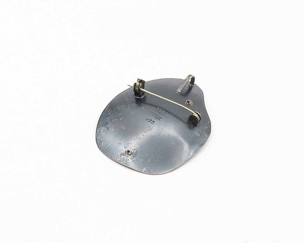 ISRAEL 925 Sterling Silver  Vintage Dark Tone Woman Profile Brooch Pin  BP6922