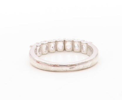925 Sterling Silver Vintage Ring Minimalist Round Cut CZ Band  Sz 7  RG30883