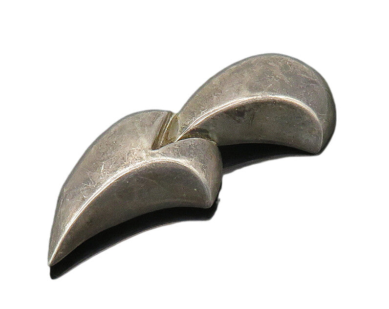 CHARLES KYRPELL 925 Silver  Vintage Dark Tone Modernist Brooch Pin  BP6750