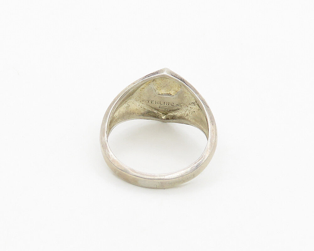 925 Sterling Silver  Vintage Boy Scouts Of America Band Ring Sz 5   RG19542