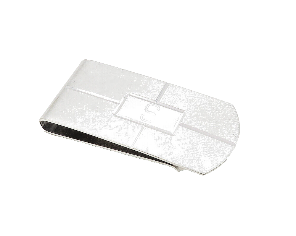AVEDON 925 Sterling Silver  Vintage Shiny Etched S Initial Money Clip  TR1766