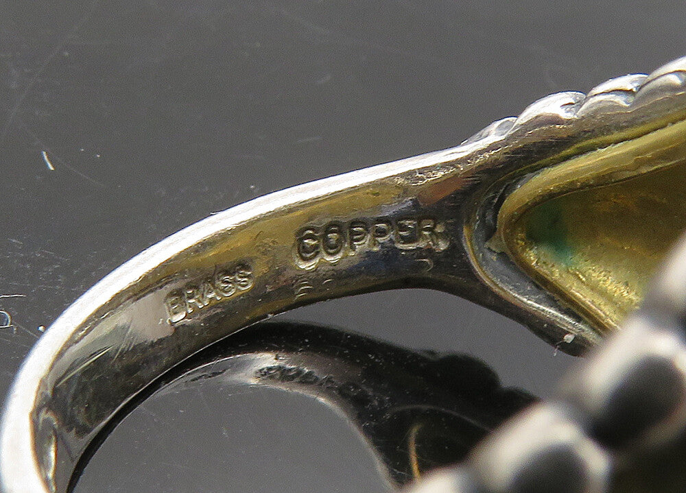 CAROLYN POLLACK 925 Silver  Vintage 2 Tone Swirl Dome Band Ring Sz 6  RG22021