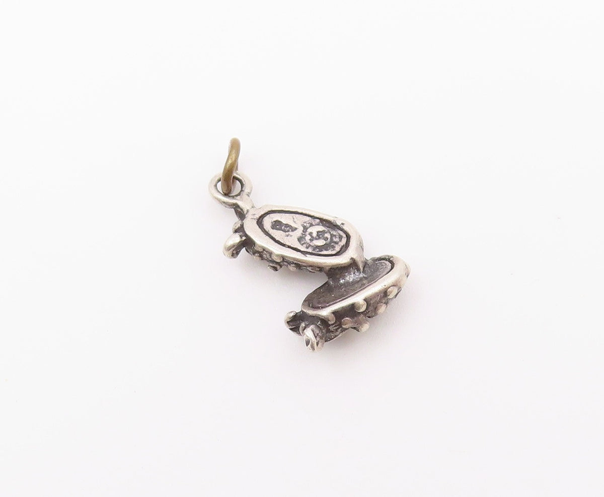 925 Sterling Silver Vintage Petite Pair Of Mary Jane Shoes Pendant PT17746