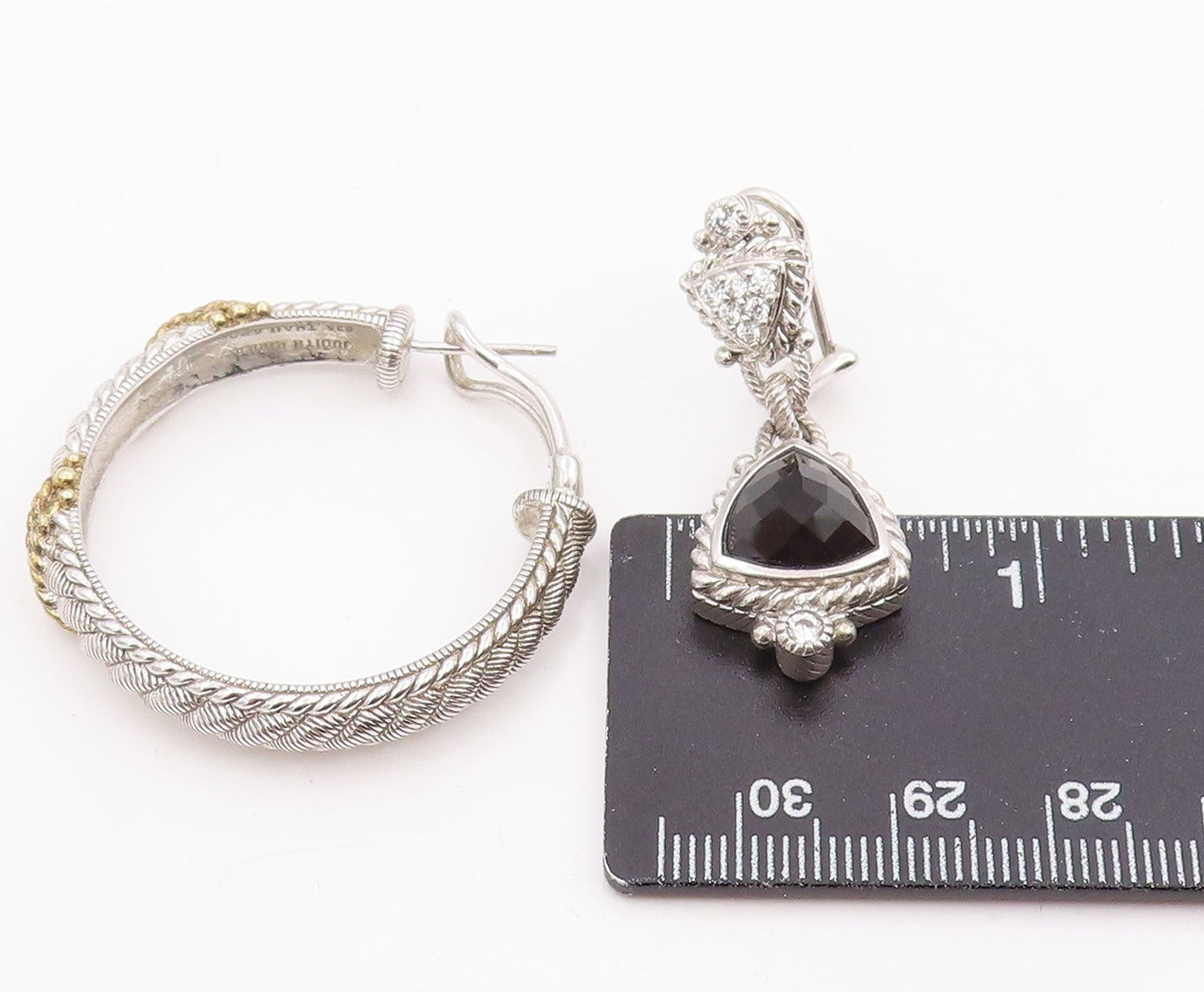 925 Sterling Silver Vintage Earrings JUDITH RIPKA Gemstone Single Pieces EG14292